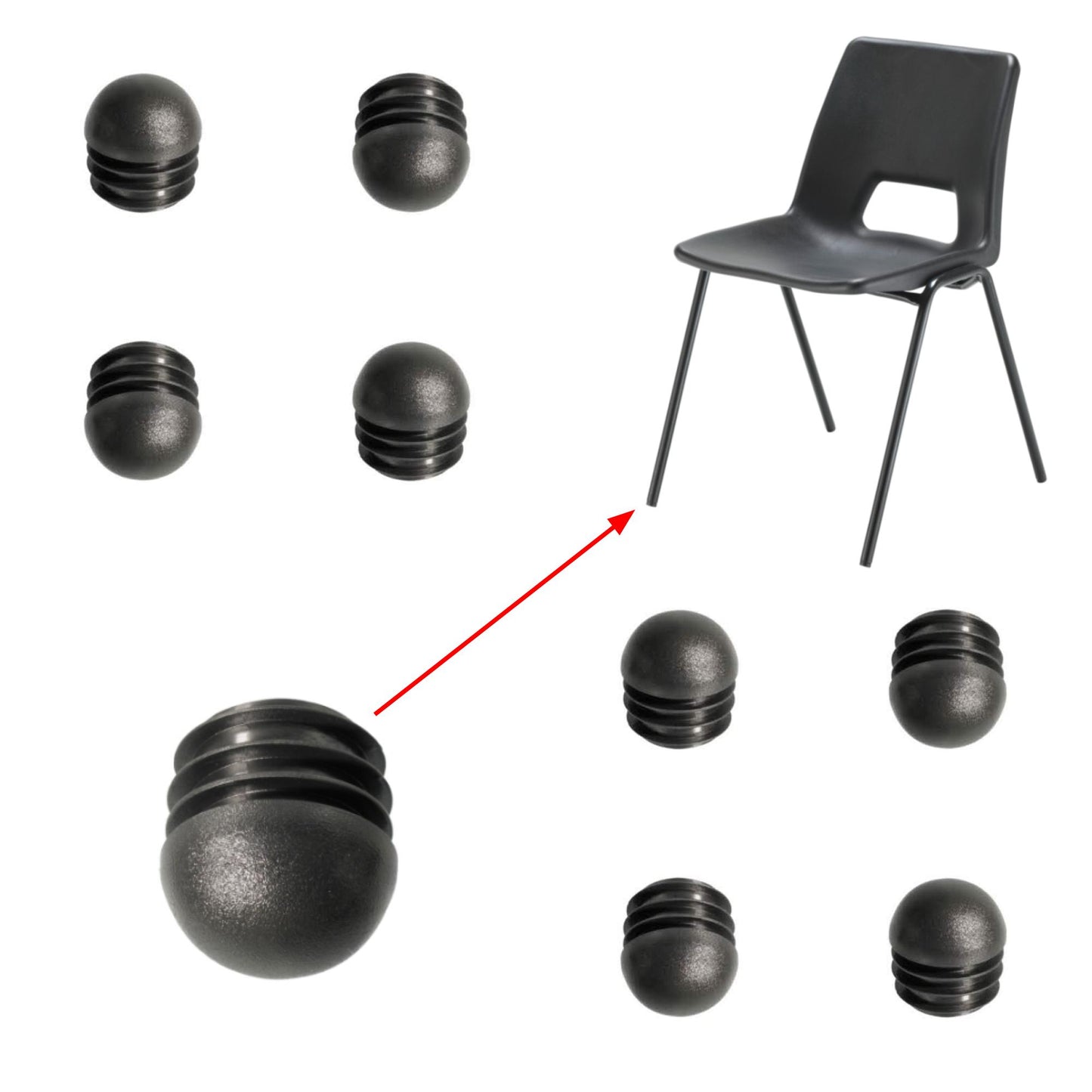 Domed Tube Inserts, Round Blanking End Caps | Made in Germany | Keay Vital Parts