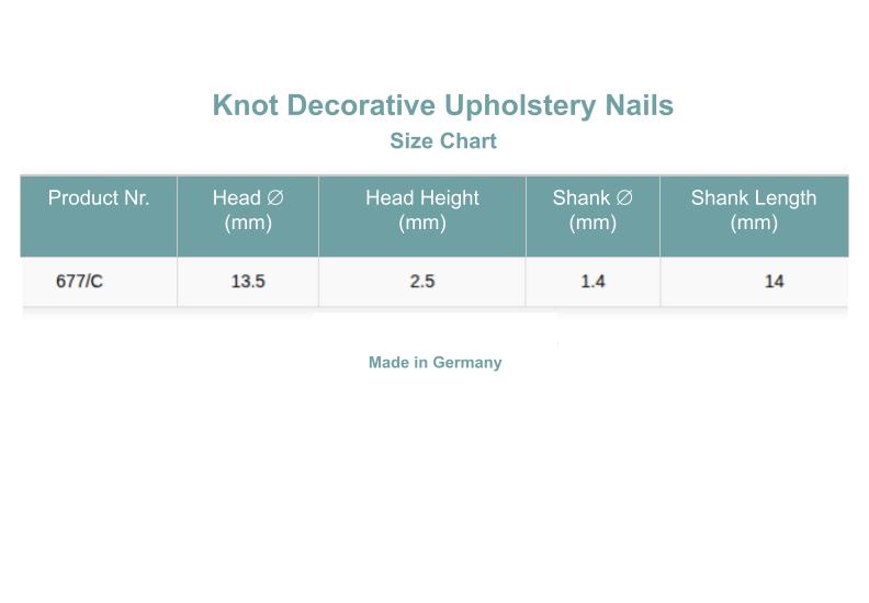 Knot Decorative Upholstery Nails | Made in Germany - Keay Vital Parts