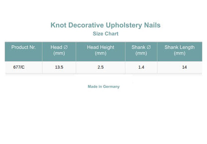 Knot Decorative Upholstery Nails | Made in Germany - Keay Vital Parts