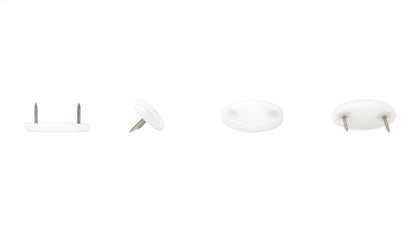 40x25mm Nail in Plastic Furniture Glides Available in Brown, White & Black | Made in Germany | Keay Vital Parts - Keay Vital Parts