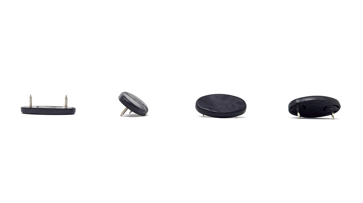40x25mm Nail in Plastic Furniture Glides Available in Brown, White & Black | Made in Germany | Keay Vital Parts - Keay Vital Parts
