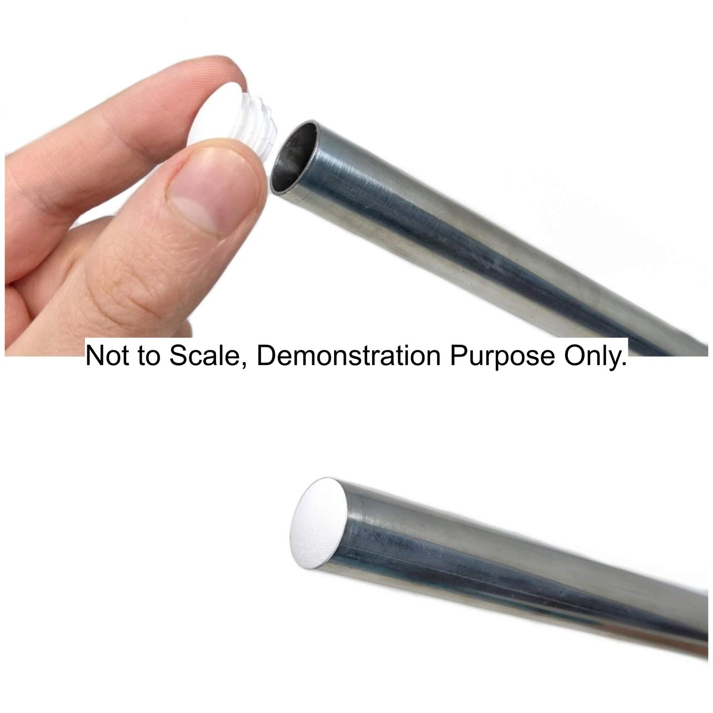 18mm Low Domed Round Tube Inserts (Available in Black or White) | Made in Germany | Keay Vital Parts