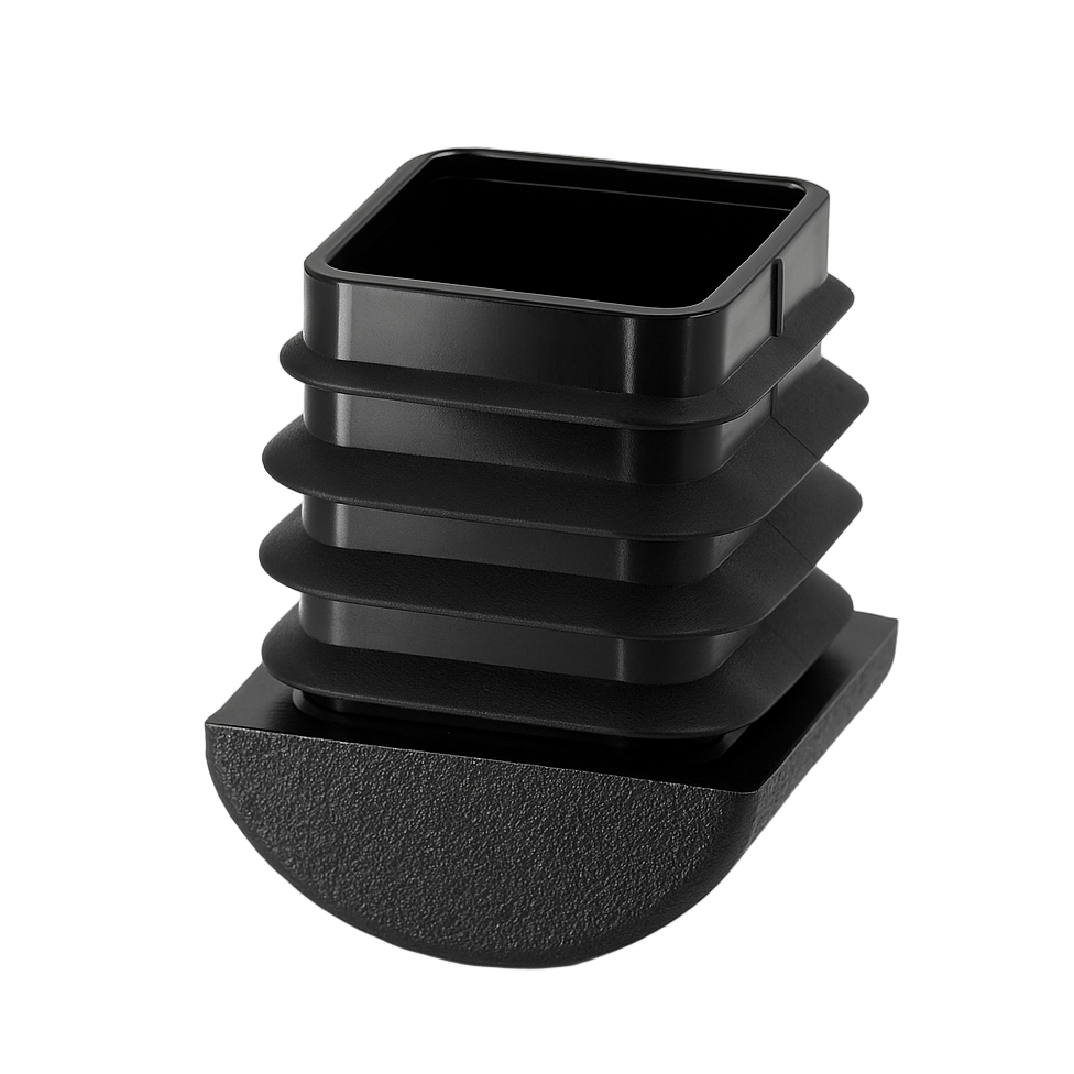 Square Tube Inserts Glides (Available in Domed & Angled Base) | Made in Germany | Keay Vital Parts