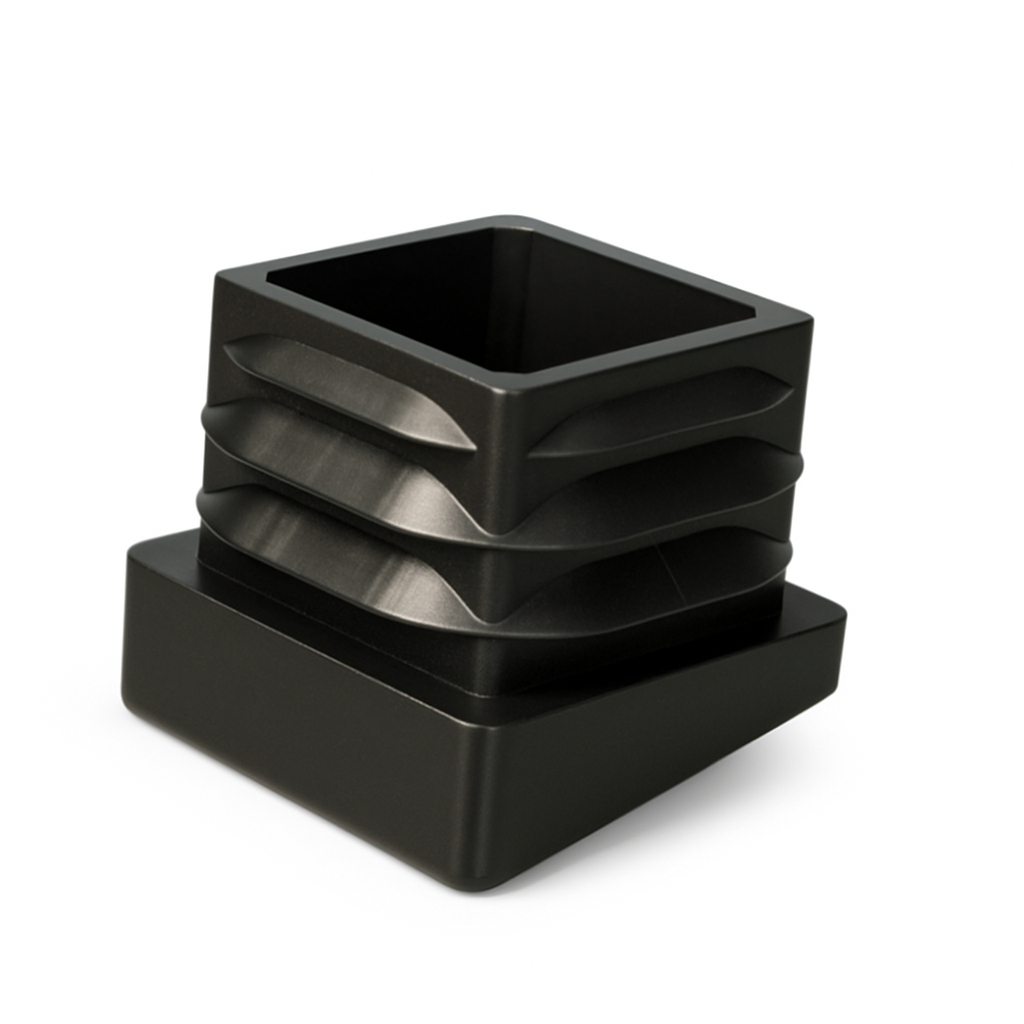 Square Tube Inserts Glides (Available in Domed & Angled Base) | Made in Germany | Keay Vital Parts