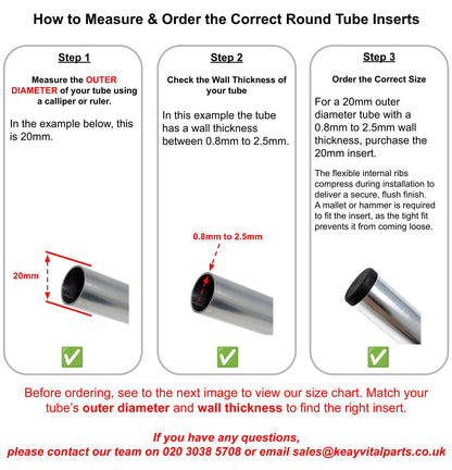 Round Tube Inserts | Made in Germany | Keay Vital Parts
