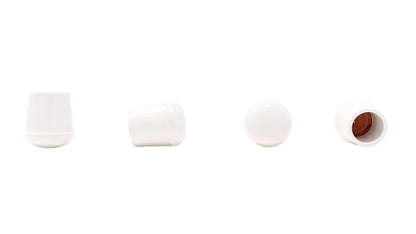 12mm White Rubber Ferrules with Steel Base Insert - Made in Germany - Keay Vital Parts