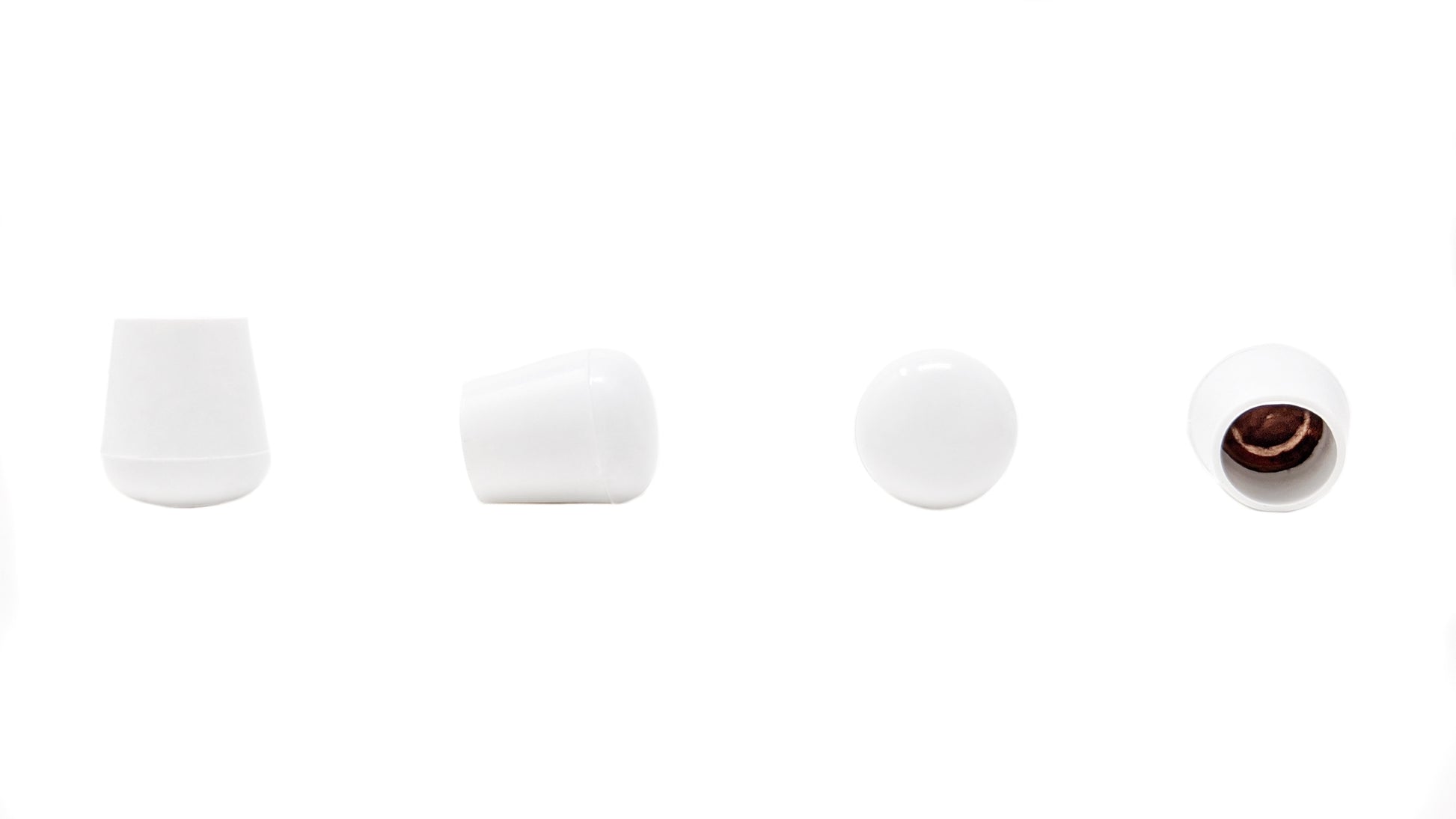 13mm White Rubber Ferrules with Steel Base Insert - Made in Germany - Keay Vital Parts