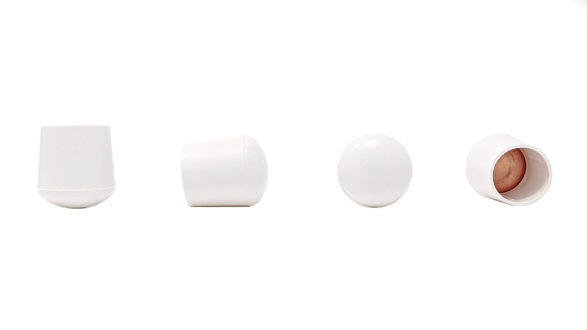 26mm White Rubber Ferrules with Steel Base Insert - Made in Germany - Keay Vital Parts