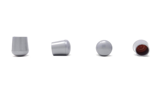 16mm Grey Rubber Ferrules with Steel Base Insert - Made in Germany - Keay Vital Parts