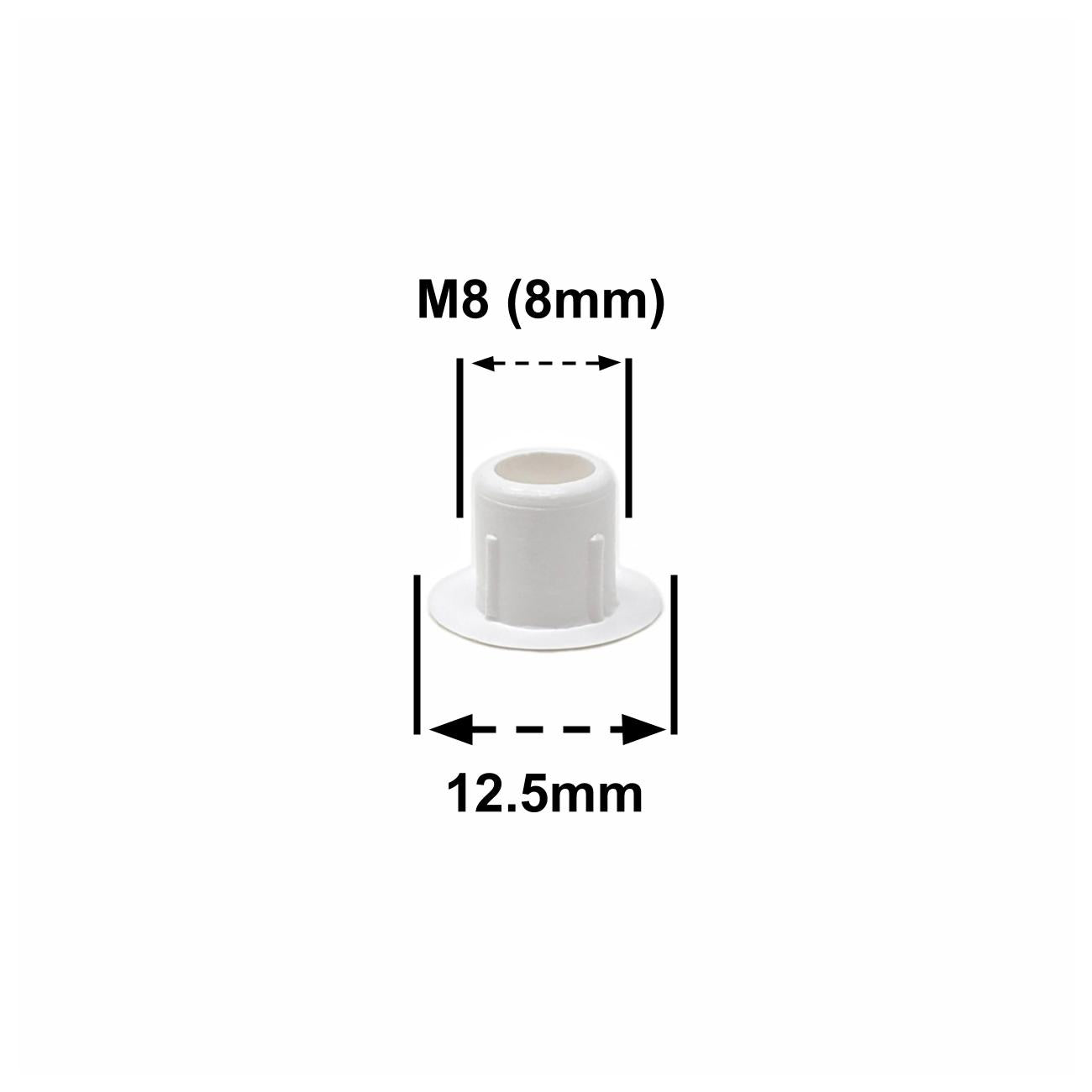 M8 White Plastic Hole Plugs, Made in Germany - Keay Vital Parts
