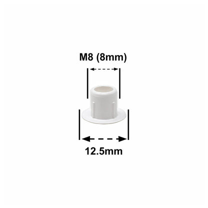 M8 White Plastic Hole Plugs, Made in Germany - Keay Vital Parts