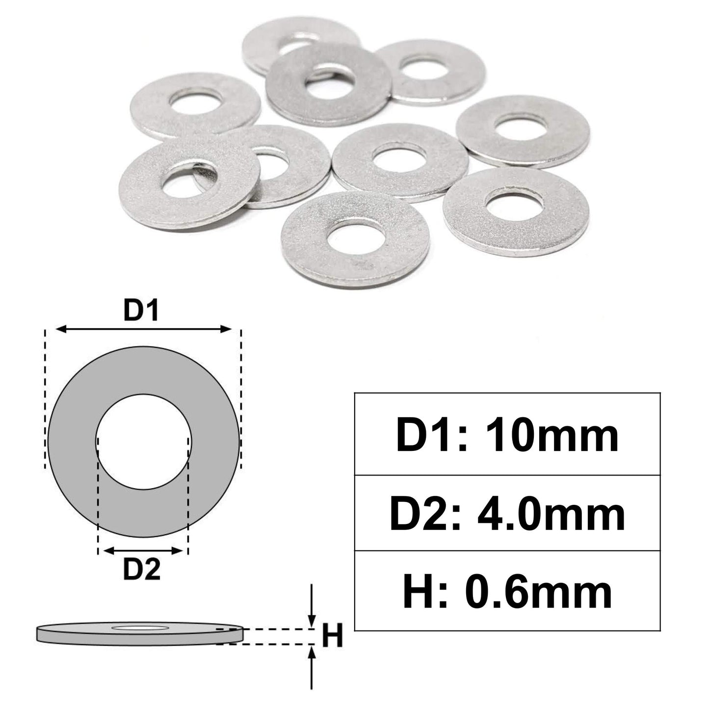 Flat Penny Washer M3.5 - 10x4.0x0.6mm | Made in Germany | Keay Vital Parts