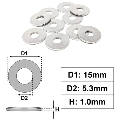 Flat Penny Washer M5 - 15x5.3x1.0mm | Made in Germany | Keay Vital Parts