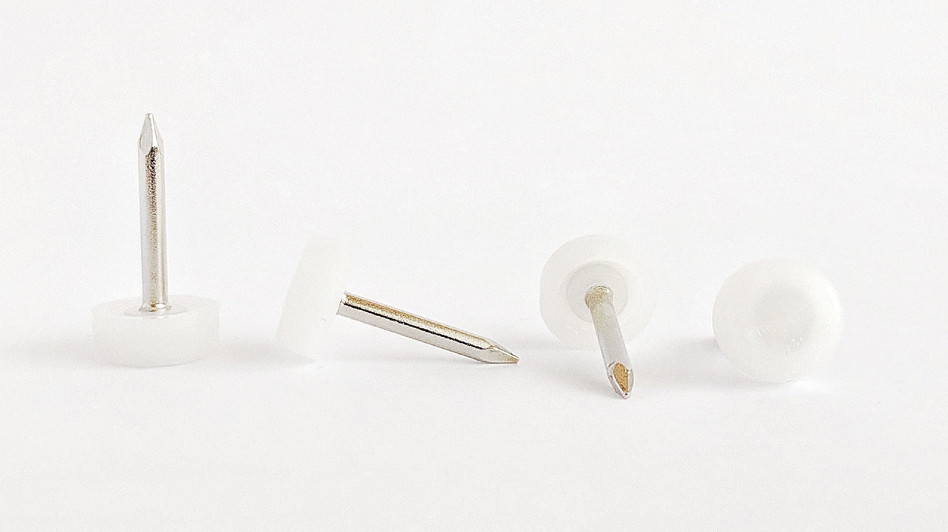 10mm White Plastic Nail On Gliders - Made in Germany - Keay Vital Parts