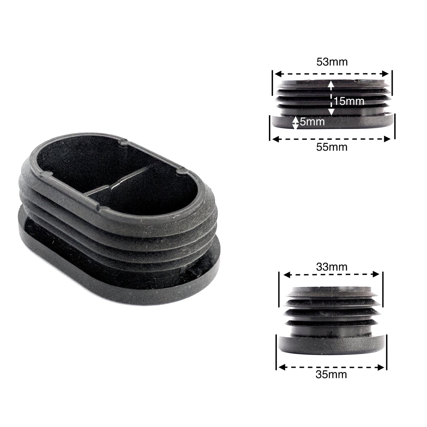 Oval Tube Inserts 55mm x 35mm | Made in Germany | Keay Vital Parts - Keay Vital Parts