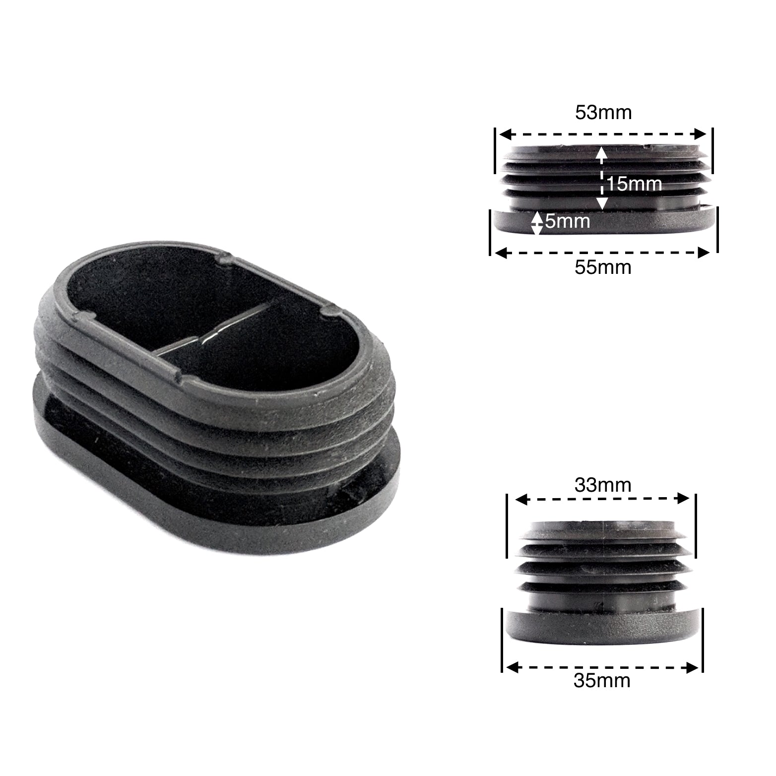 Oval Tube Inserts 55mm x 35mm | Made in Germany | Keay Vital Parts - Keay Vital Parts