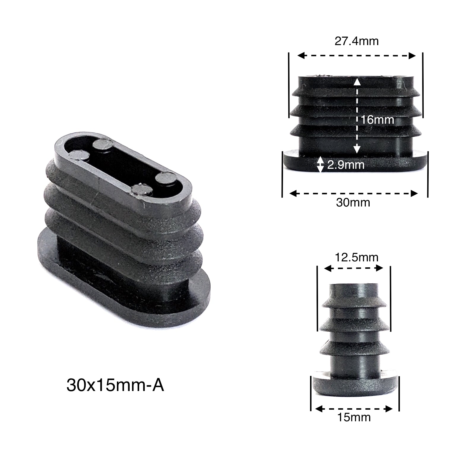 Oval Tube Inserts 30mm x 15mm A | Made in Germany | Keay Vital Parts - Keay Vital Parts