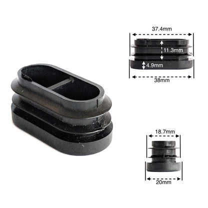 Oval Tube Inserts 38mm x 20mm | Made in Germany | Keay Vital Parts - Keay Vital Parts