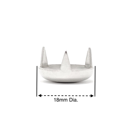 18mm Pronged Nickel Plated Nail in Glides - Made in Germany - Keay Vital Parts
