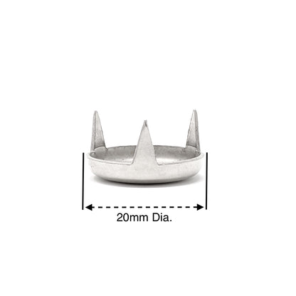 20mm Pronged Nickel Plated Nail in Glides - Made in Germany - Keay Vital Parts