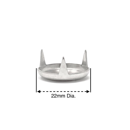 22mm Pronged Nickel Plated Nail in Glides - Made in Germany - Keay Vital Parts