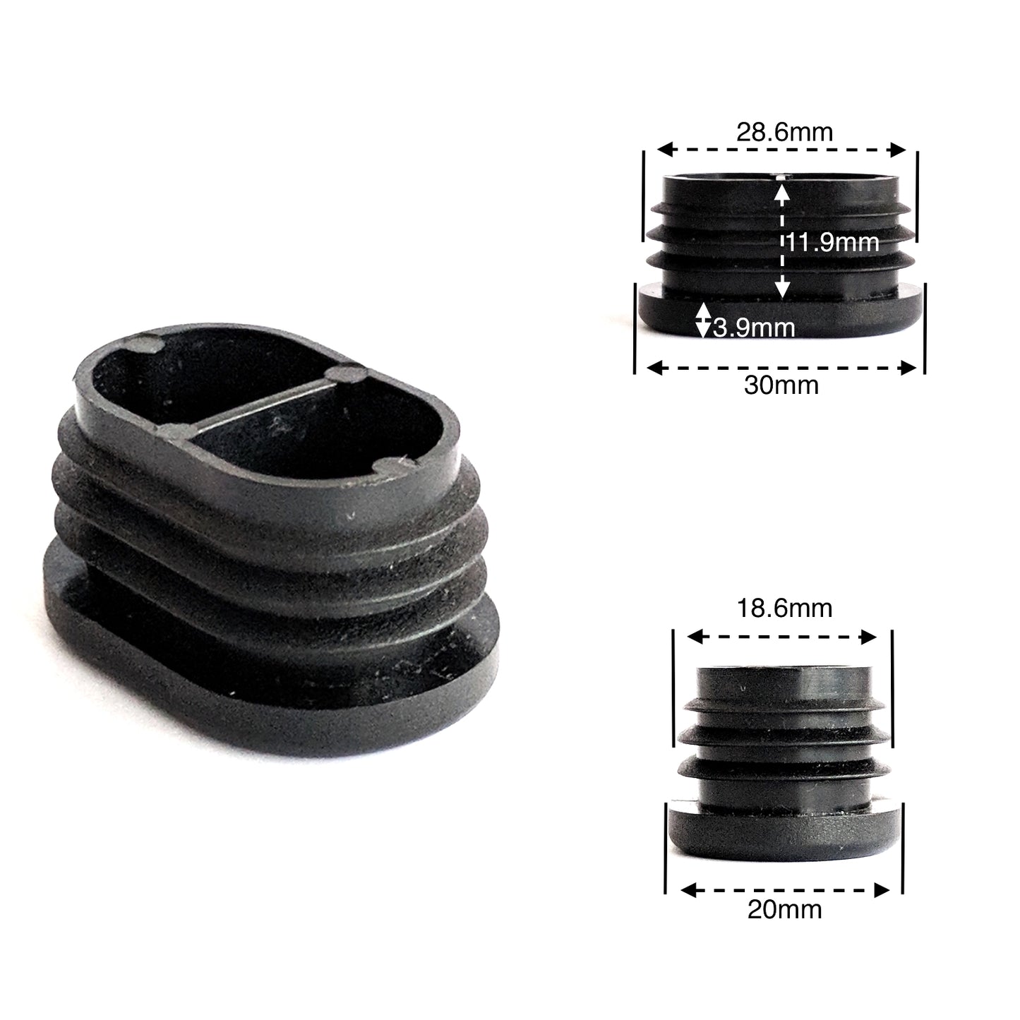 Oval Tube Inserts 30mm x 20mm | Made in Germany | Keay Vital Parts - Keay Vital Parts