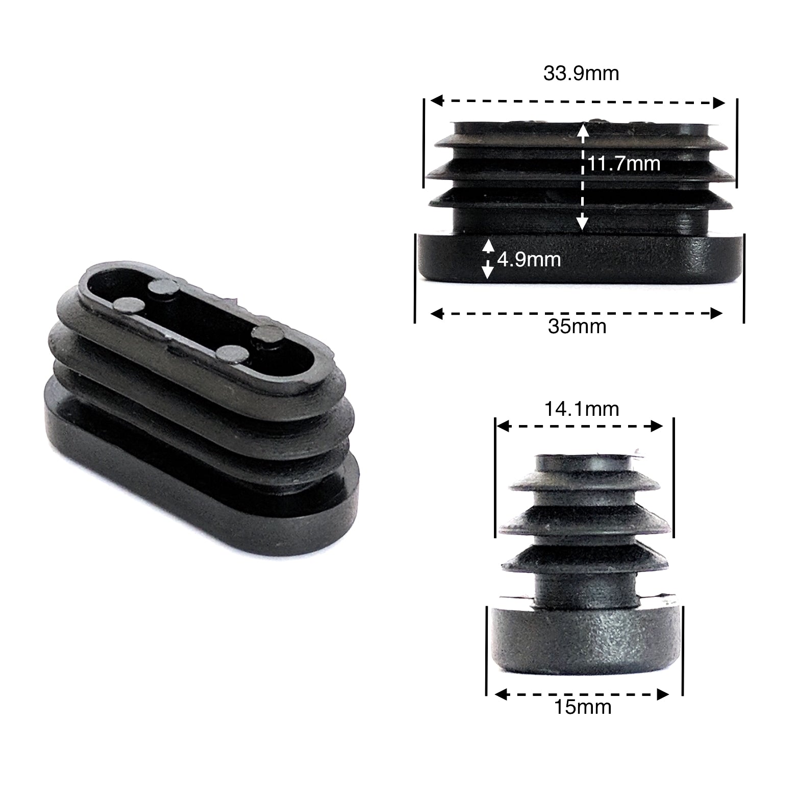 Oval Tube Inserts 35mm x 15mm | Made in Germany | Keay Vital Parts - Keay Vital Parts