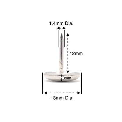 13mm Nail in Metal Glides - Made in Germany - Keay Vital Parts