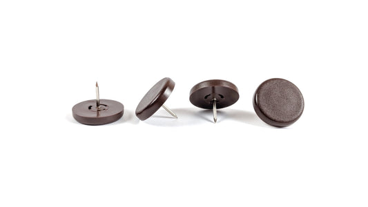 30mm Brown Nylon Nail On Gliders - Made in Germany - Keay Vital Parts