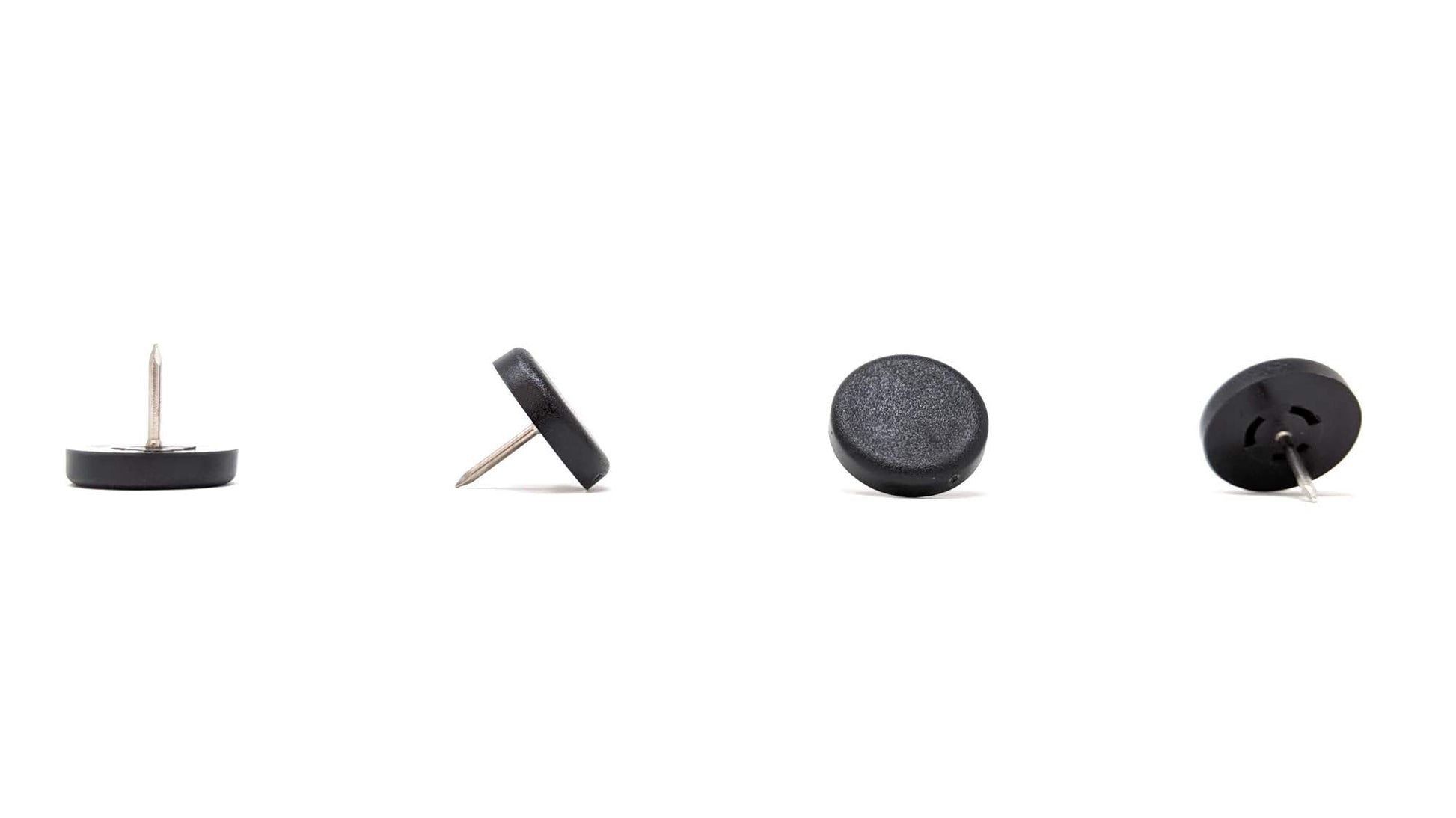 25mm Black Nylon Nail On Gliders - Made in Germany - Keay Vital Parts