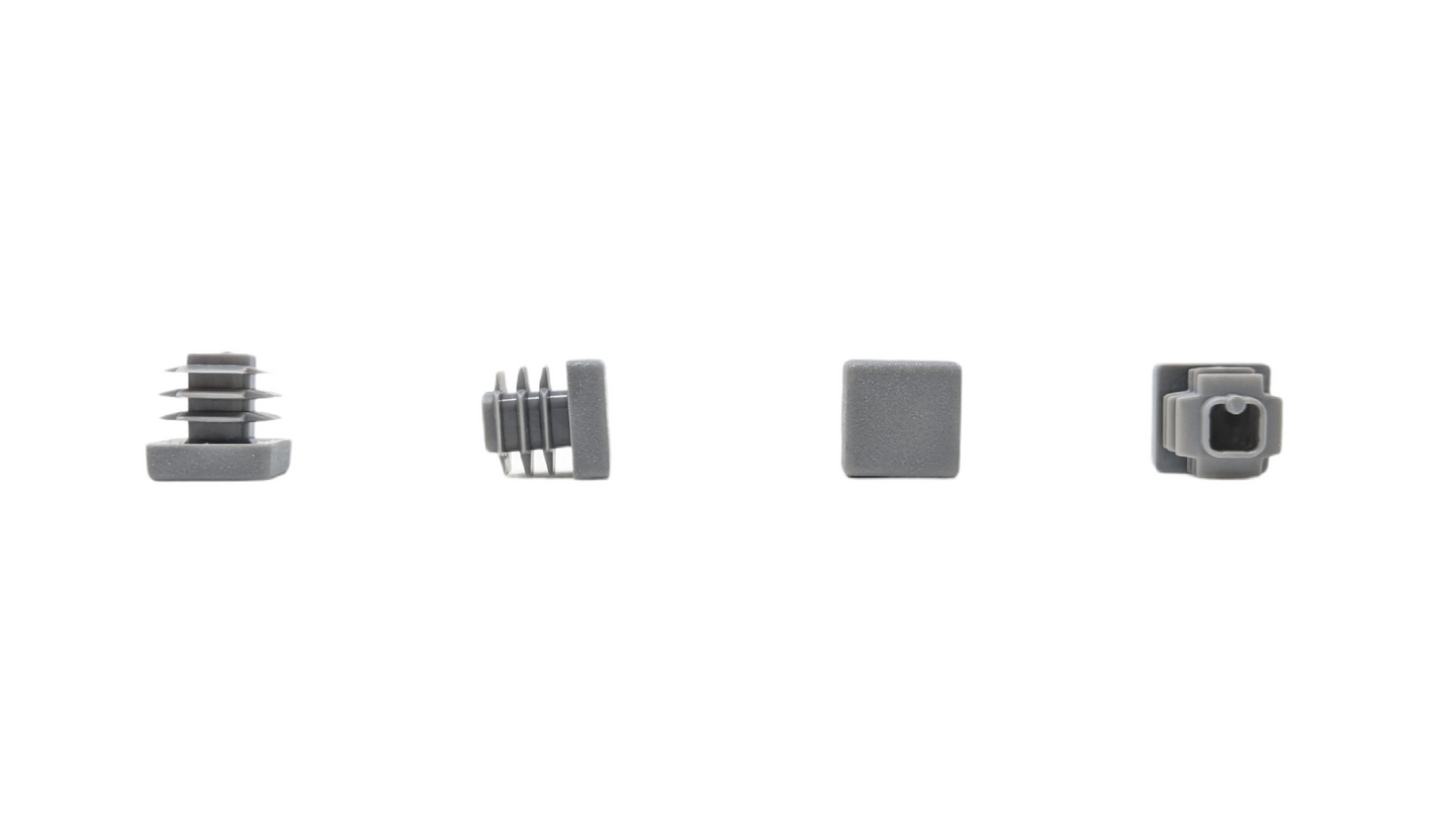 Square Tube Inserts 16mm x 16mm Grey | Made in Germany | Keay Vital Parts - Keay Vital Parts