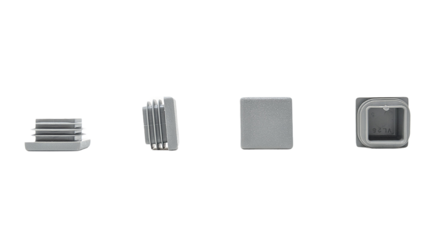 Square Tube Inserts 28mm x 28mm Grey | Made in Germany | Keay Vital Parts - Keay Vital Parts
