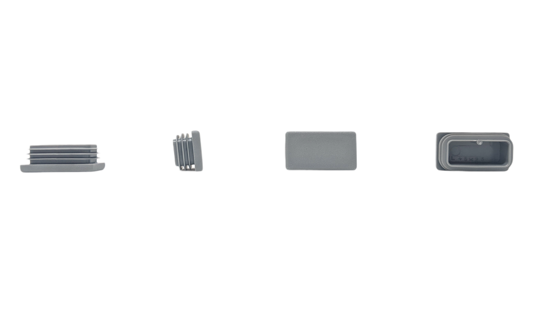 Rectangular Tube Inserts 45mm x 25mm Grey | Made in Germany | Keay Vital Parts - Keay Vital Parts