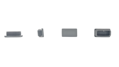 Rectangular Tube Inserts 45mm x 25mm Grey | Made in Germany | Keay Vital Parts - Keay Vital Parts