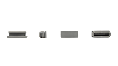 Rectangular Tube Inserts 50mm x 20mm Grey | Made in Germany | Keay Vital Parts - Keay Vital Parts