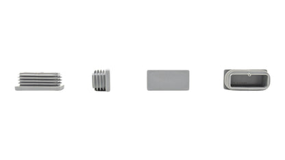 Rectangular Tube Inserts 50mm x 25mm Grey | Made in Germany | Keay Vital Parts