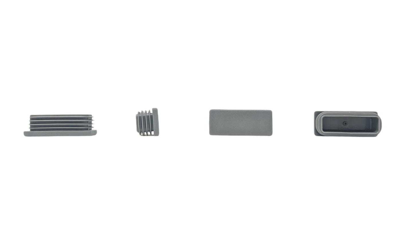 Rectangular Tube Inserts 60mm x 25mm Grey | Made in Germany | Keay Vital Parts - Keay Vital Parts