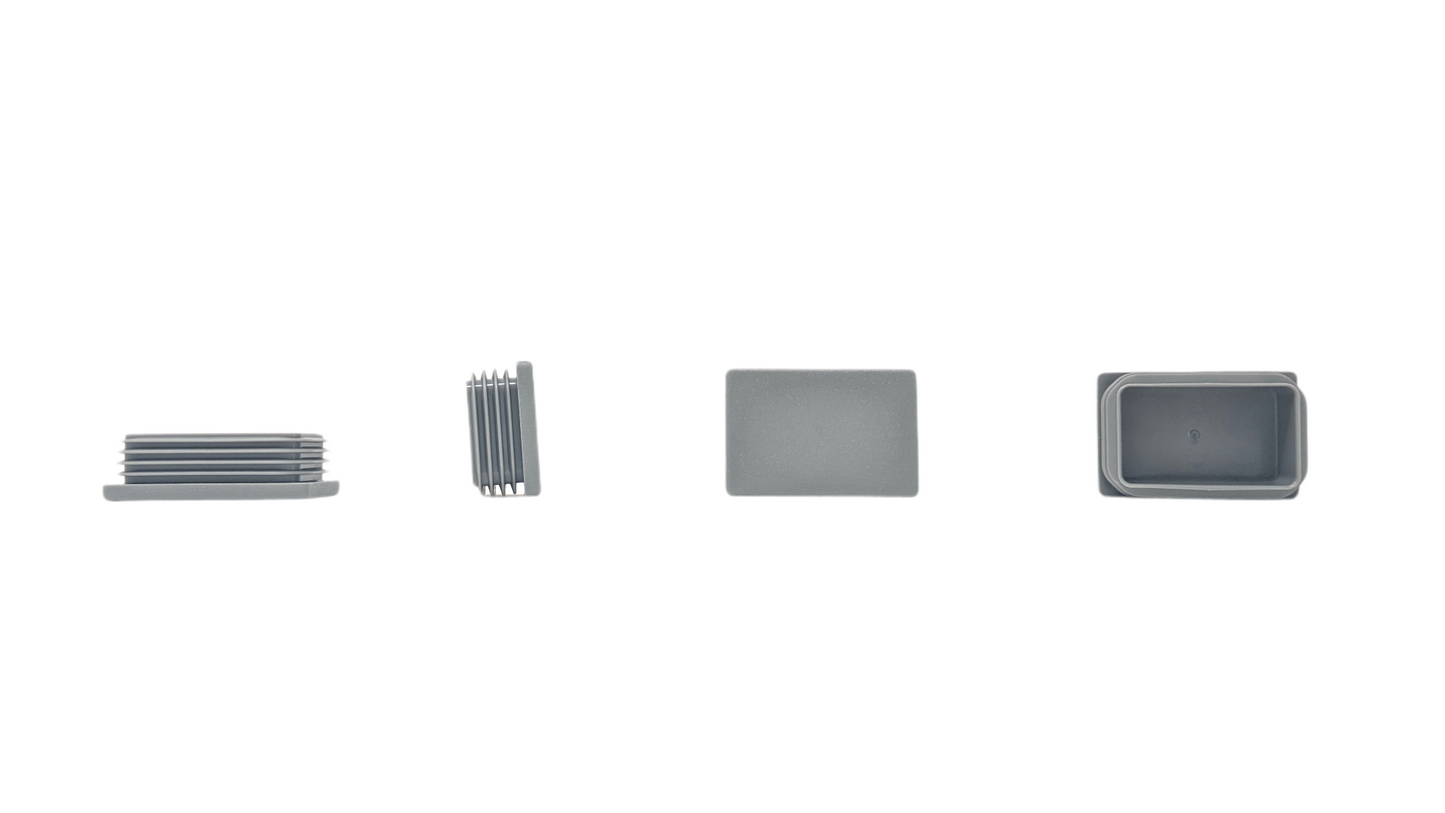 Rectangular Tube Inserts 60mm x 40mm Grey | Made in Germany | Keay Vital Parts - Keay Vital Parts