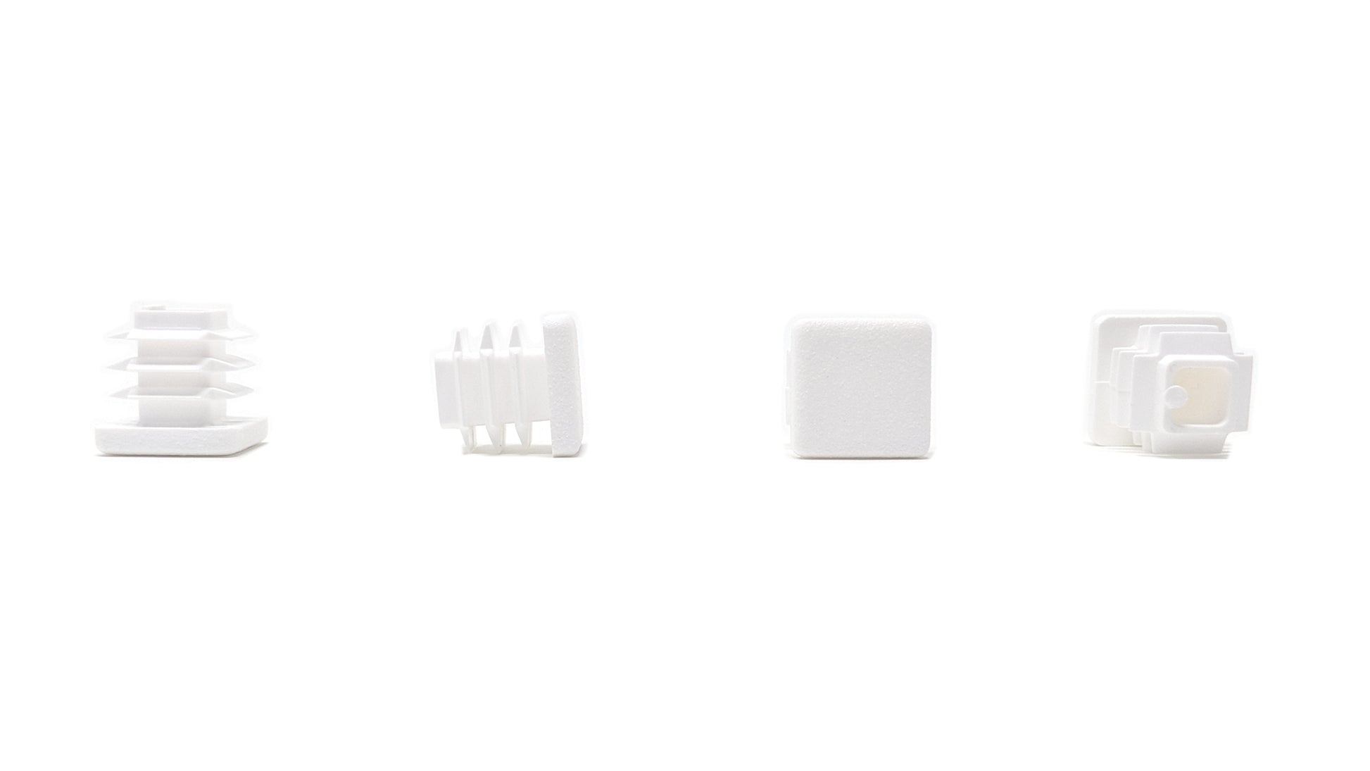 Square Tube Inserts 15mm x 15mm White | Made in Germany | Keay Vital Parts - Keay Vital Parts