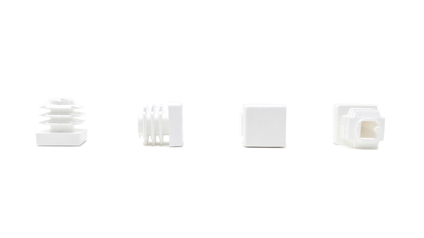 Square Tube Inserts 16mm x 16mm White | Made in Germany | Keay Vital Parts - Keay Vital Parts