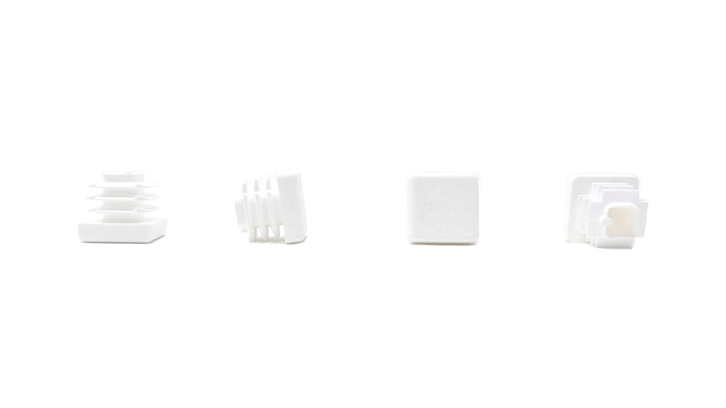 Square Tube Inserts 18mm x 18mm White | Made in Germany | Keay Vital Parts - Keay Vital Parts
