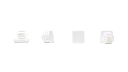 Square Tube Inserts 18mm x 18mm White | Made in Germany | Keay Vital Parts - Keay Vital Parts