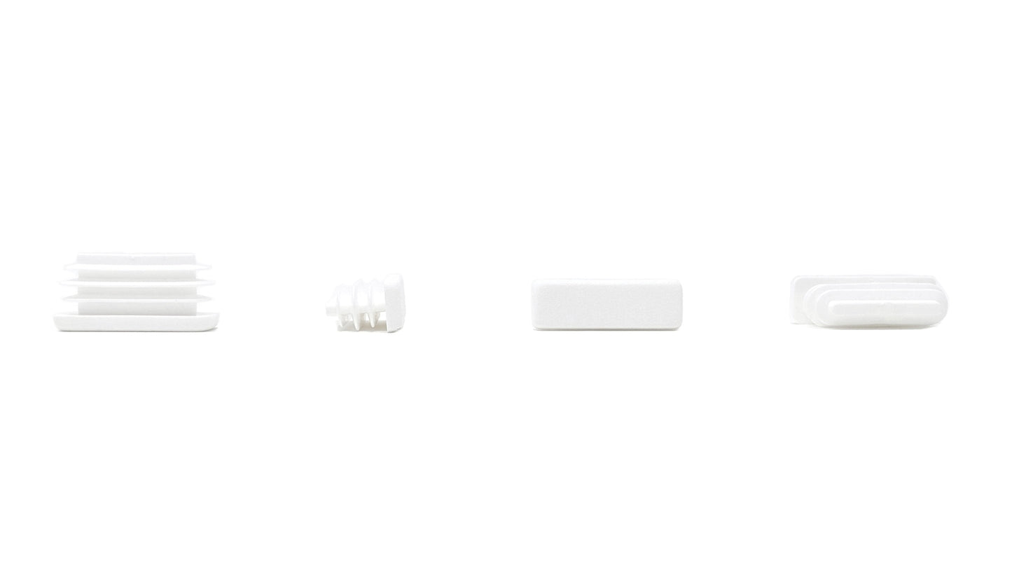 Rectangular Tube Inserts 30mm x 10mm White | Made in Germany | Keay Vital Parts - Keay Vital Parts