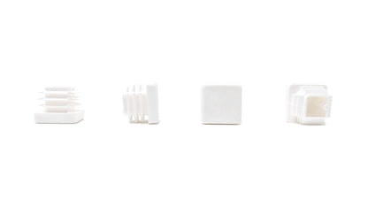 Square Tube Inserts 20mm x 20mm White | Made in Germany | Keay Vital Parts - Keay Vital Parts