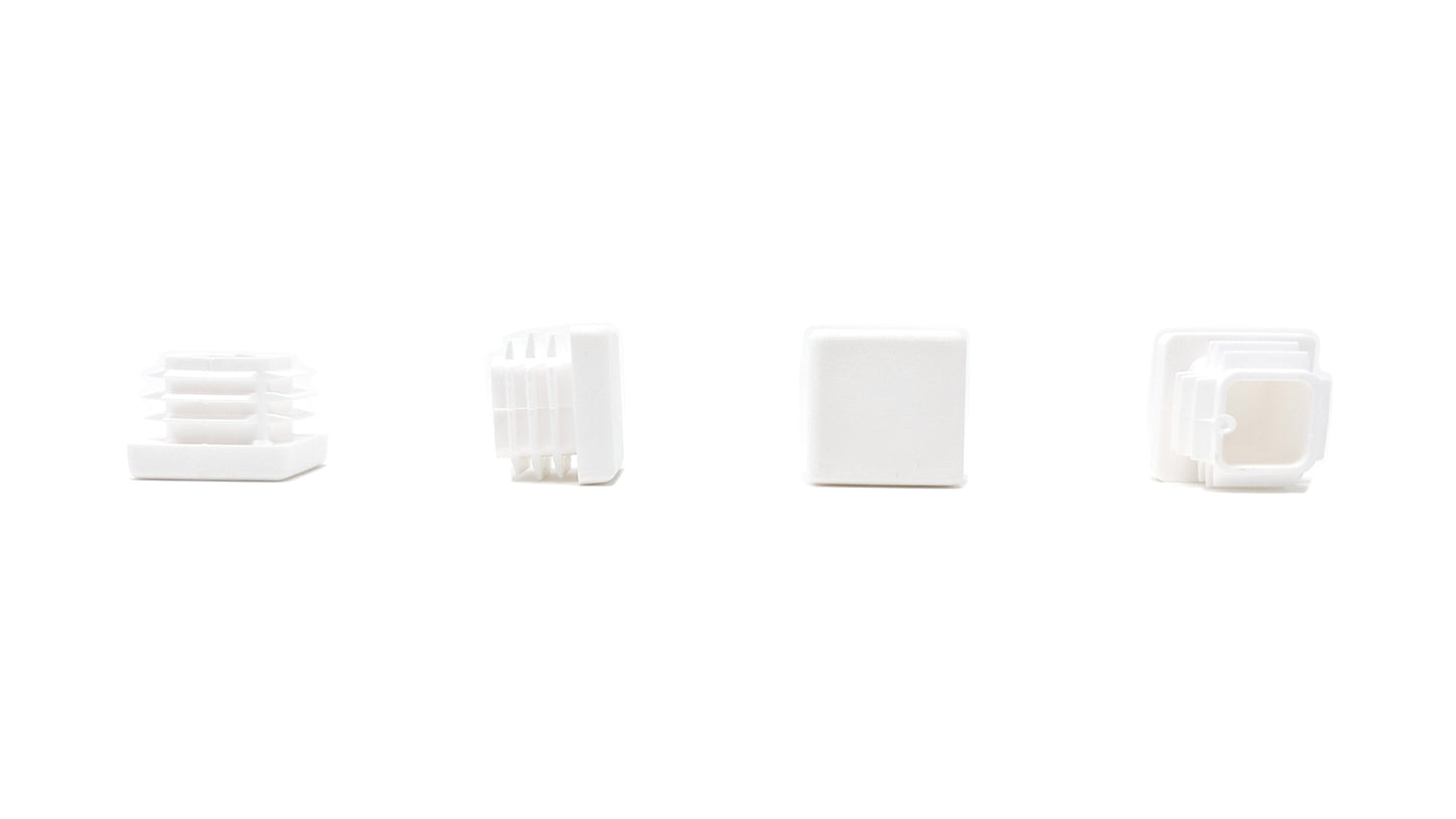 Square Tube Inserts 22mm x 22mm White | Made in Germany | Keay Vital Parts - Keay Vital Parts