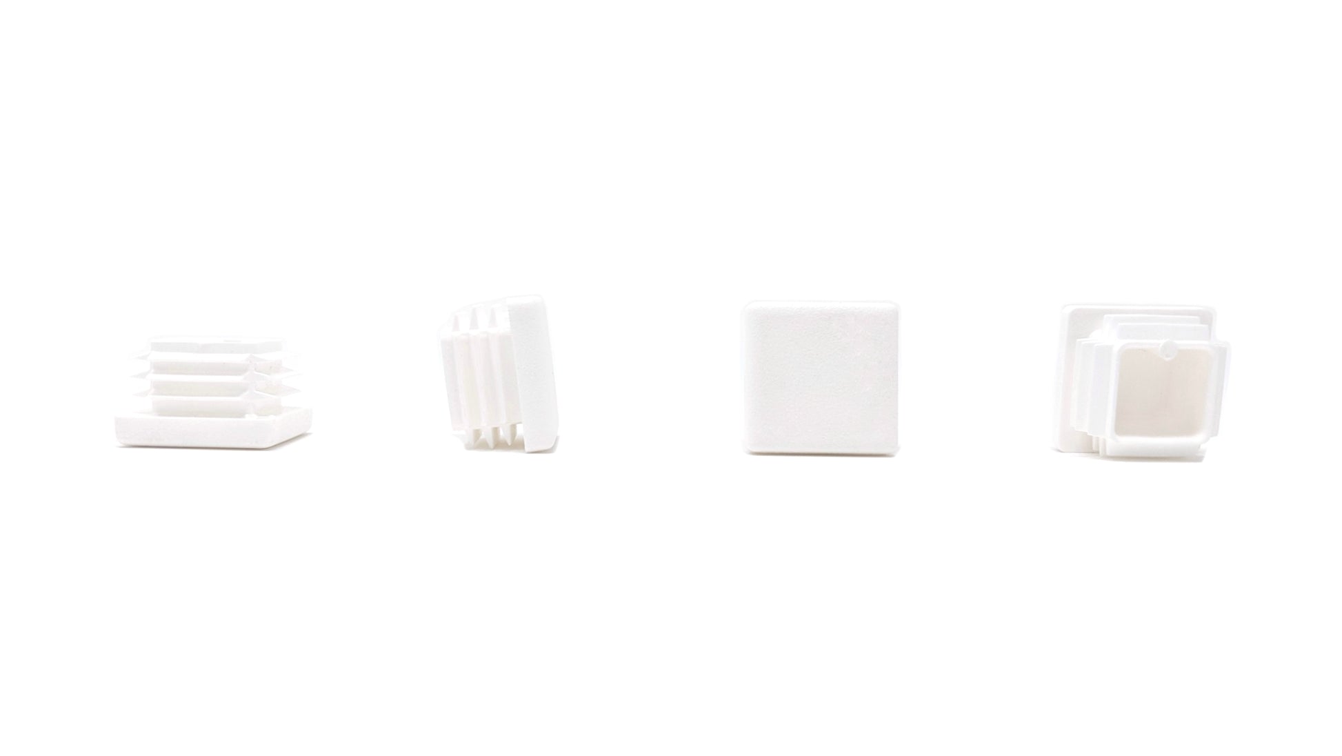 Square Tube Inserts 25mm x 25mm White | Made in Germany | Keay Vital Parts - Keay Vital Parts