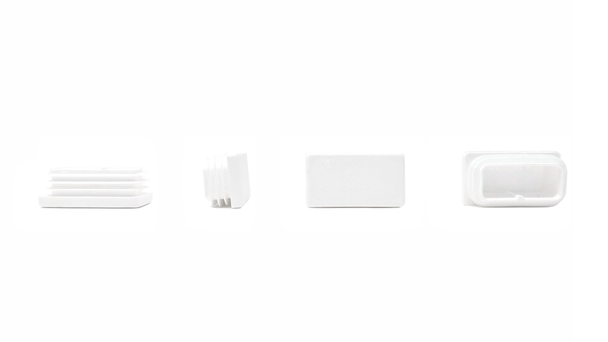 Rectangular Tube Inserts 45mm x 25mm White | Made in Germany | Keay Vital Parts - Keay Vital Parts