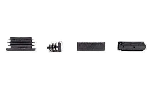 Rectangular Tube Inserts 30mm x 10mm Black | Made in Germany | Keay Vital Parts - Keay Vital Parts