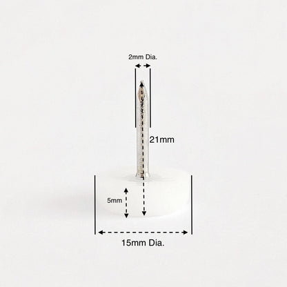 15mm White Plastic Nail On Gliders - Made in Germany - Keay Vital Parts