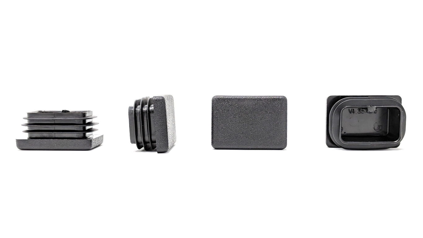 Rectangular Tube Inserts 35mm x 25mm Black | Made in Germany | Keay Vital Parts - Keay Vital Parts
